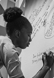 Student participating in a KAMP program